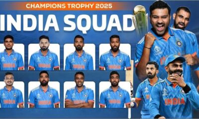 India squad for ICC Champions Trophy 2025